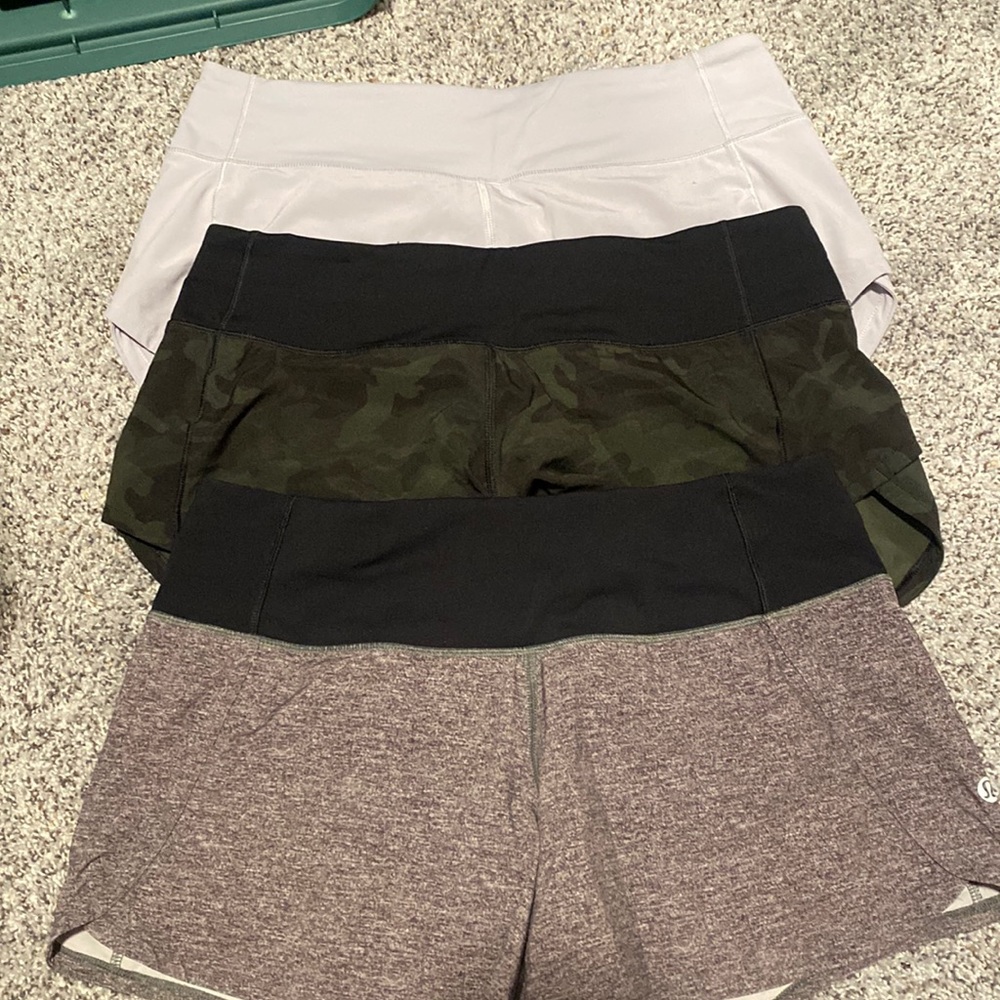 3 pairs Speed Up shorts, 2.5” inseam, size 4